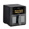 Friteuse à air doublement chauffante en plastique ABS et PC Prixton Cook Organics 6L