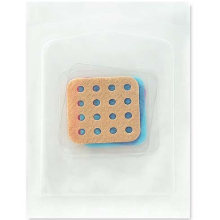 Lot personnalisable de 3 patchs anti-démangaison avec une enveloppe en papier imprimée en couleur Made in europe