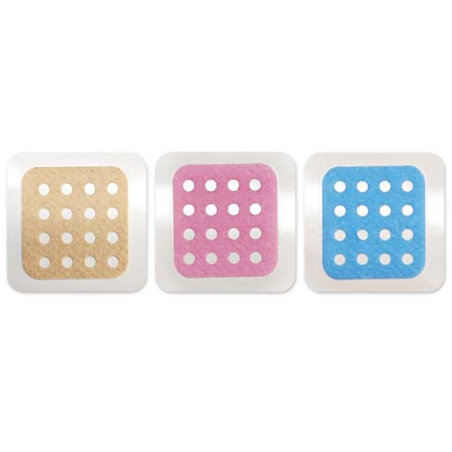 Lot personnalisable de 3 patchs anti-démangaison avec une enveloppe en papier imprimée en couleur Made in europe