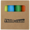 Mini-coffret publicitaire surligneurs en plastique recyclé Mini-coffret publicitaire surligneurs en plastique recyclé