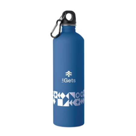 Bouteille publicitaire à simple paroi en inox recyclé - 750ml - REBIG MOSS SOFT