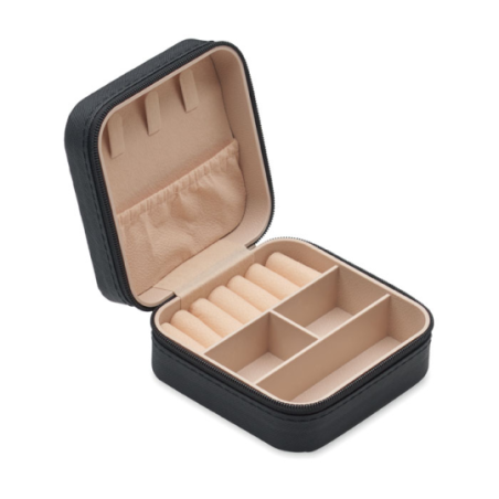 Boîte à bijoux personnalisable de voyage en cuir PU - JULBOX