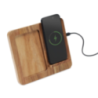 Support de téléphone publicitaire en acacia avec chargeur 15W et cadre photo - FINWOOD Support de téléphone publicitaire en acacia avec chargeur 15W et cadre photo - FINWOOD