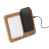 Support de téléphone publicitaire en acacia avec chargeur 15W et cadre photo - FINWOOD Support de téléphone publicitaire en acacia avec chargeur 15W et cadre photo - FINWOOD