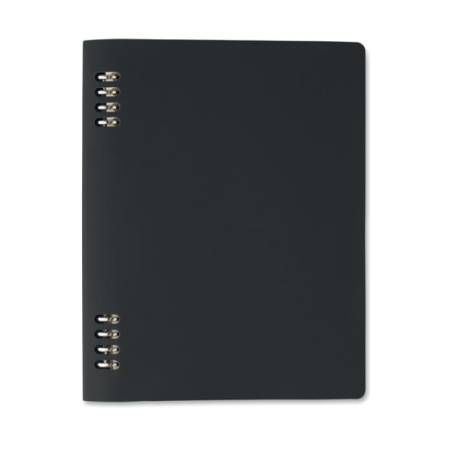 Carnet publicitaire A5 rechargeable avec couverture souple en PU recyclé - SPIRABLE