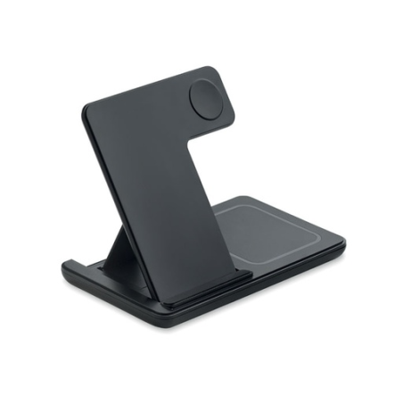 Support de téléphone publicitaire pliable 3-en-1 avec charge 15W - DOCK3
