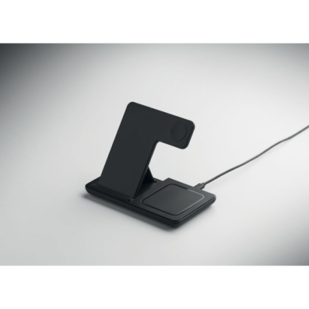 Support de téléphone publicitaire pliable 3-en-1 avec charge 15W - DOCK3
