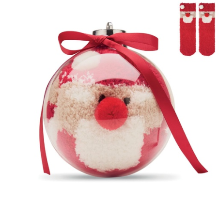 Paire de chaussettes motif père noël L dans sa boule - SNUG L