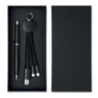 Coffret cadeau personnalisable 2 pièces avec stylo à bille en métal encre bleue et porte-clés câble de charge 2 en 1 INTWOS