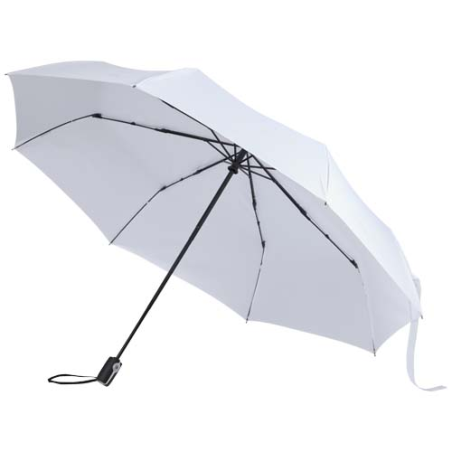 Parapluie publicitaire pliable de 69 cm à ouverture et fermeture automatiques en RPET Gale
