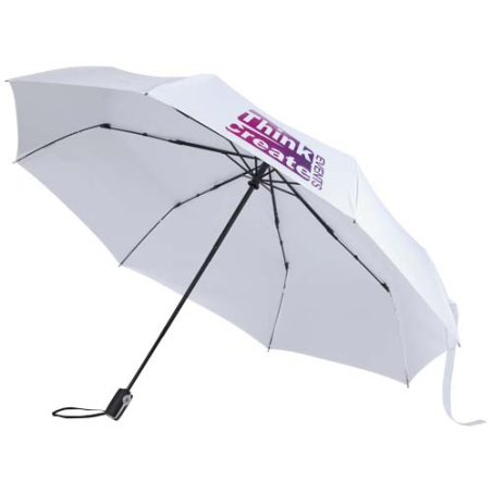 Parapluie publicitaire pliable de 69 cm à ouverture et fermeture automatiques en RPET Gale