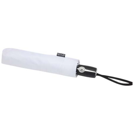 Parapluie publicitaire pliable de 69 cm à ouverture et fermeture automatiques en RPET Gale