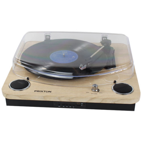 Platine vynile en métal plastique et bois Prixton Marconi