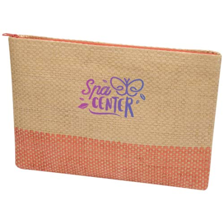 Pochette publicitaire en papier de paille certifié FSC avec fermeture à glissière 3 L Rhythm
