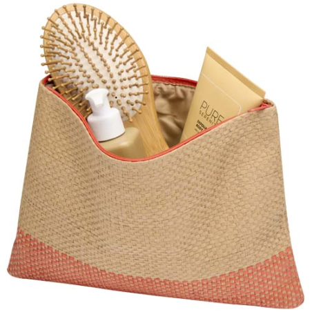 Pochette publicitaire en papier de paille certifié FSC avec fermeture à glissière 3 L Rhythm