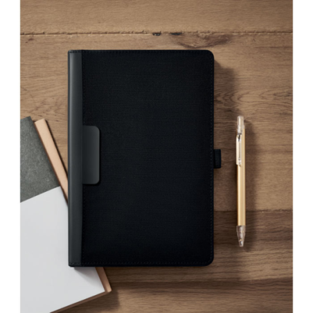 Conférencier personnalisable A5 en polyamide et PU avec bloc-notes ligné PROFILE5