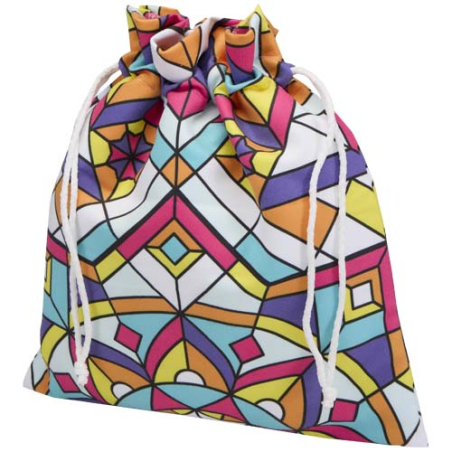 Pochette publicitaire en polyester recyclé Impression en sublimation Made in Europe 25 x 30 cm Givo