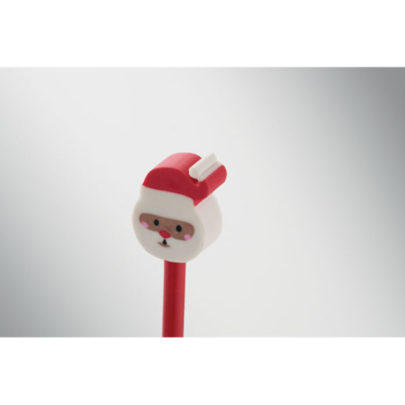 Crayon personnalisable Noël en bois de peuplier avec gomme CLAUS