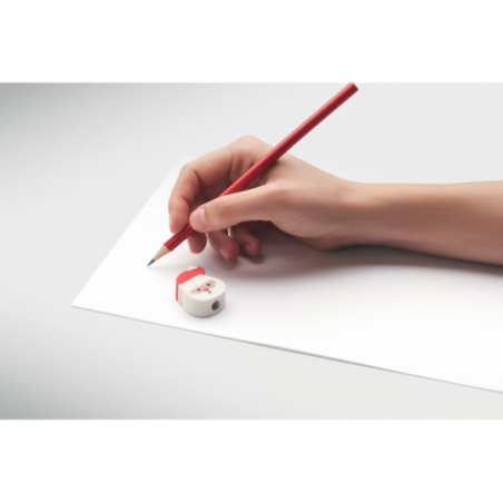 Crayon à papier personnalisable en bois de peuplier avec sa gomme Père noël - CLAUS