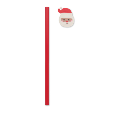 Crayon à papier personnalisable en bois de peuplier avec sa gomme Père noël - CLAUS