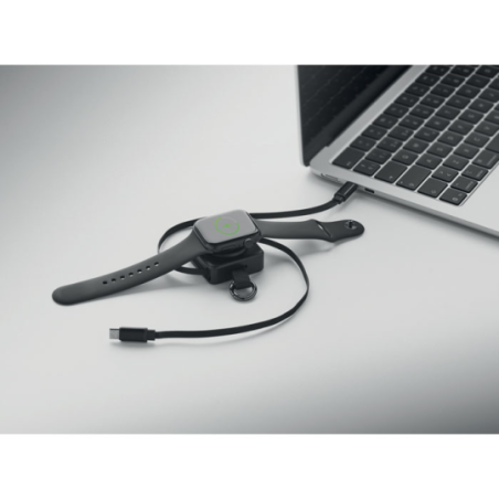 Câble rétractable personnalisé USB-C/ USB-C de 100W - SKILFUL