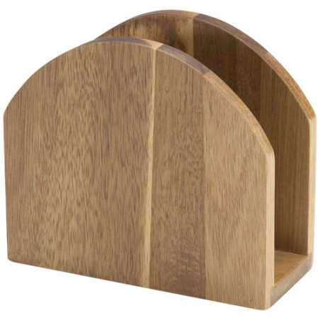 Porte-serviettes publicitaire en bois d'acacia certifié FSC