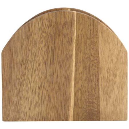 Porte-serviettes publicitaire en bois d'acacia certifié FSC
