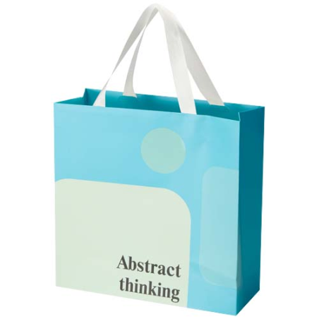 Sac personnalisable en papier 230 g/m² avec anses en ruban et pelliculage mat Made in europe 31 x 12 x 31 cm Smartfold