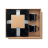 Coffret cocooning personnalisable avec un plaid et 2 mugs émaillé 350ml - AGRADABLE Coffret cocooning personnalisable avec un plaid et 2 mugs émaillé 350ml - AGRADABLE