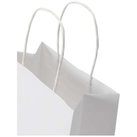 Sac publicitaire en papier Kraft FSC 120 g/m² avec anses torsadées - 18 x 9 x 23 cm