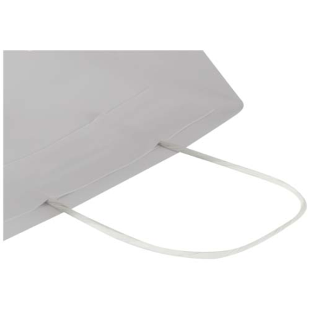 Sac publicitaire en papier Kraft FSC 120 g/m² avec anses torsadées - 18 x 9 x 23 cm