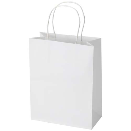Sac publicitaire en papier Kraft FSC 120 g/m² avec anses torsadées - 18 x 9 x 23 cm