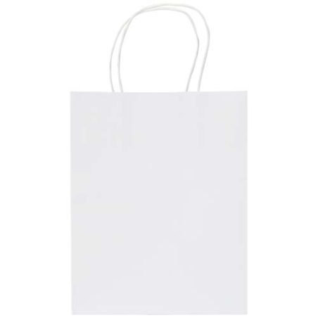 Sac publicitaire en papier Kraft FSC 120 g/m² avec anses torsadées - 18 x 9 x 23 cm