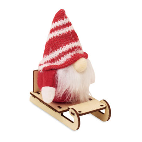 Lutin personnalisable sur un traîneau en bois - FROSTY SLEIGH