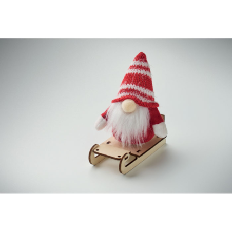 Lutin personnalisable sur un traîneau en bois - FROSTY SLEIGH