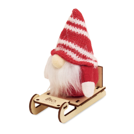 Lutin personnalisable sur un traîneau en bois - FROSTY SLEIGH