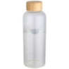 Bouteille publicitaire en verre borosilicate simple paroi avec couvercle en bambou 650ml Mirage