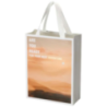 Sac publicitaire en papier certifié FSC 230 g/m² avec anses en ruban et pelliculage mat 24 x 10 x 32 cm Made in europe Smartfol