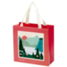 Sac publicitaire en papier certifié FSC 230 g/m² avec anses en ruban et pelliculage mat 24 x 10 x 24 cm Made in europe Smartfold
