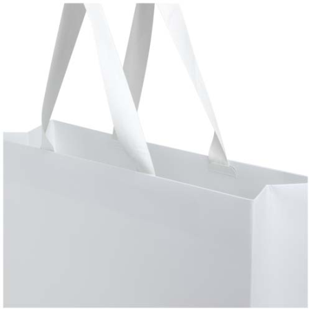 Sac publicitaire en papier certifié FSC 230 g/m² avec anses en ruban et pelliculage mat Made in europe 42 x 12 x 35 cm Smartfold