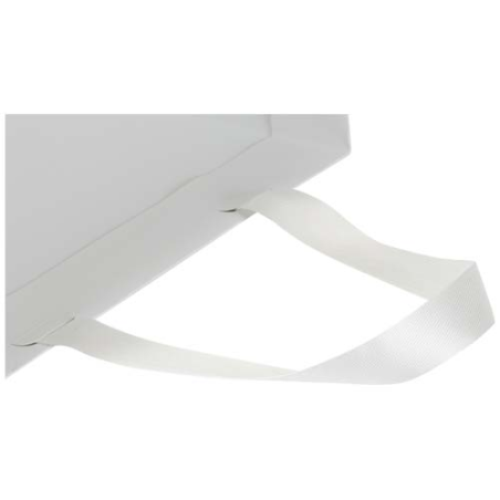 Sac publicitaire en papier certifié FSC 230 g/m² avec anses en ruban et pelliculage mat Made in europe Smartfold 31 x 12 x 39 cm