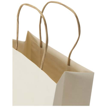 Sac publicitaire en papier recyclé à partir de déchets agricole, 150 g/m², avec anses torsadées Fabriqué en Europe 18 x 9 x 23 c