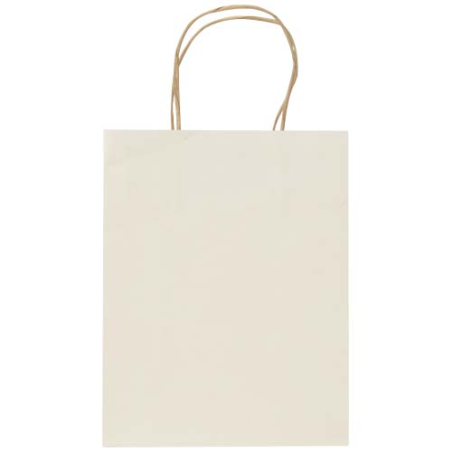 Sac publicitaire en papier recyclé à partir de déchets agricole, 150 g/m², avec anses torsadées Fabriqué en Europe 18 x 9 x 23 c