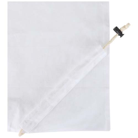 Sac publicitaire fourre-tout pliable en coton recyclé GRS 140 g/m² 7 L Madras Blend
