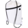 Sac publicitaire à cordon en RPET certifié GRS avec poche avant zippée 5 L oriele Sac publicitaire à cordon en RPET certifié GRS avec poche avant zippée 5 L oriele