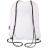 Sac publicitaire à cordon en RPET certifié GRS avec poche avant zippée 5 L oriele Sac publicitaire à cordon en RPET certifié GRS avec poche avant zippée 5 L oriele