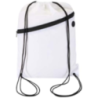 Sac publicitaire à cordon en RPET certifié GRS avec poche avant zippée 5 L oriele Sac publicitaire à cordon en RPET certifié GRS avec poche avant zippée 5 L oriele