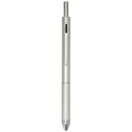 Stylo à bille publicitaire 4 en 1 en acier inoxydable recyclé certifié RCS Tine