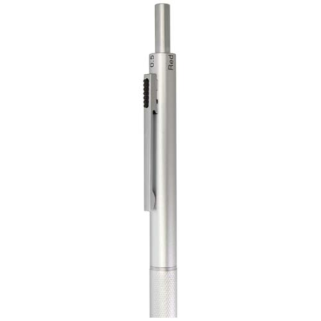 Stylo à bille publicitaire 4 en 1 en acier inoxydable recyclé certifié RCS Tine
