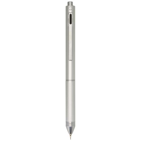 Stylo à bille publicitaire 4 en 1 en acier inoxydable recyclé certifié RCS Tine
